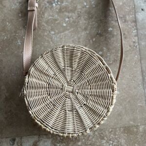 Woven Circle Straw Bag